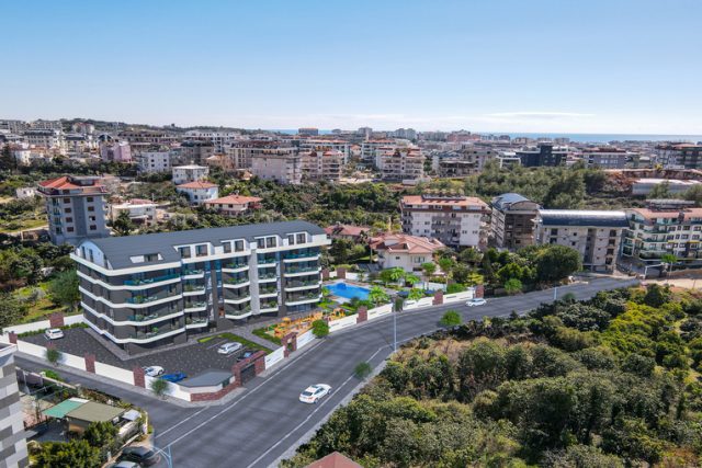 Spacious flats with mountain views in Oba Alanya-3973